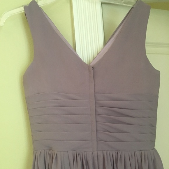 ⭐️Lavender Chiffon Long Bridesmaid Dress V-neck - Picture 4 of 6